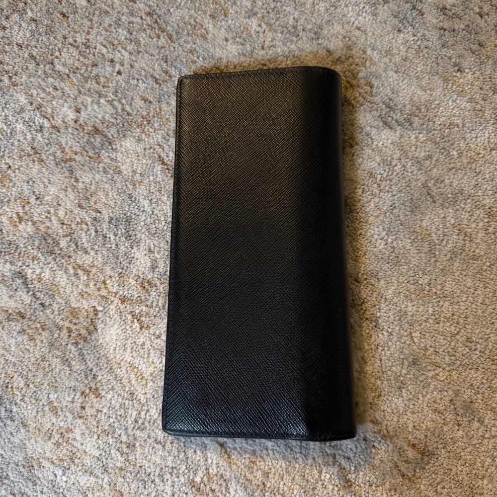 PRADA BLACK SAFFIANO LEATHER LONG WALLET - Picture 2 of 7